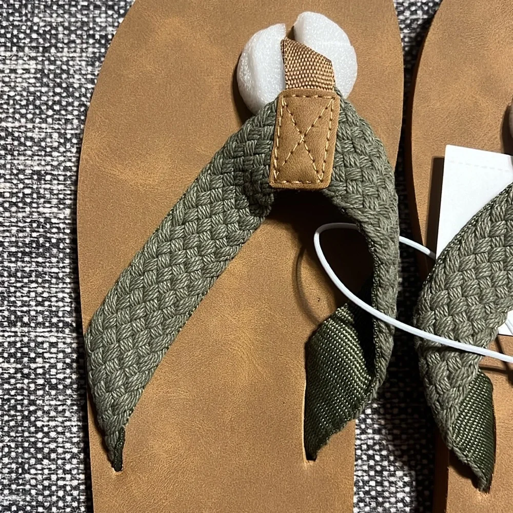 NWT J Crew Braided Strap Flip Flops